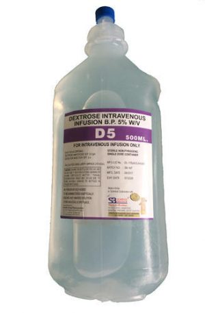 Dextrose 5 percent 500 ml bottle